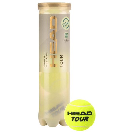 Head Tour Tennis Balls - Tube of 4